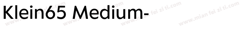 Klein65 Medium字体转换